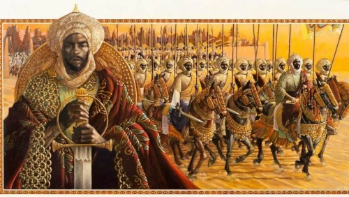 Ilustração de Mansa Musa, líder do Império Mali e considerado o homem mais rico de toda a história (Fonte da imagem: BBC)