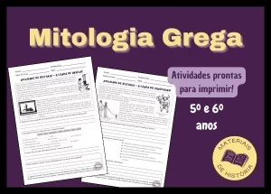 Atividades de Mitologia Grega para Anos Iniciais e Finais (4º, 5º e 6º ano)