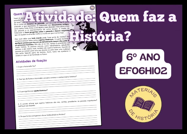 Atividade EF06Hi02 de História gratuita e pronta.