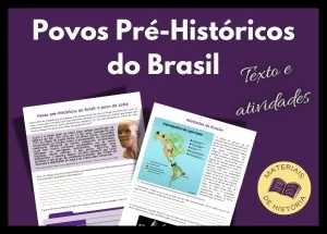 Capa da atividade "Povos Pré-Históricos do Brasil"