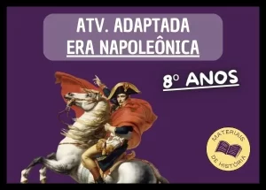 Capa da atividade adaptada de história sobre napoleão.